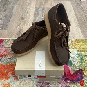 Womens Clarks Padmona - brown smooth size 8! Worn once!